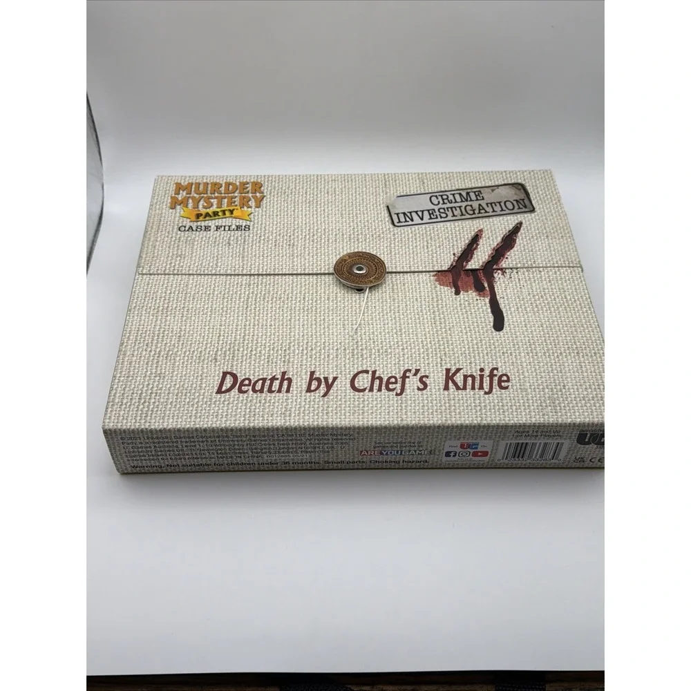 Murder Mystery Party Case Files – Death by Chef's Knife, Whodunit Detective Game